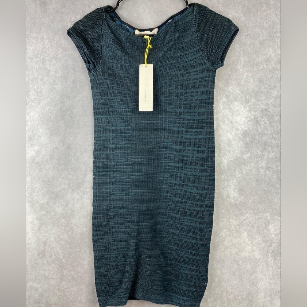 BCBGMAXAZRIA Renee Sheina Jacquard Womnen ‎ Dress Size M/L cut out back